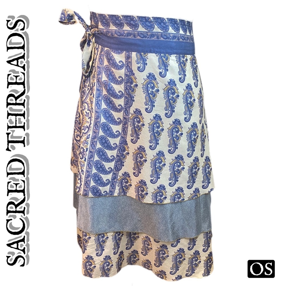 Sacred Threads Tiered Wrap Skirt OS